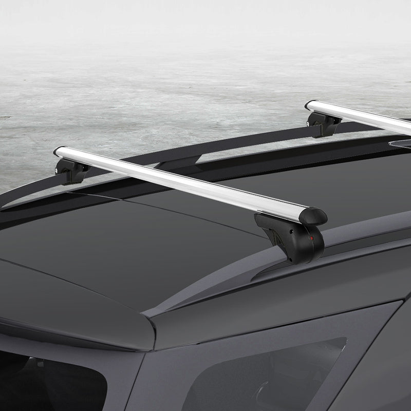Universal Car Roof Rack Cross Bars Aluminium Silver Adjustable 108cm Racks - Outbackers