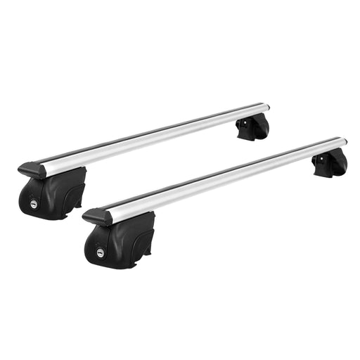 Universal Car Roof Rack Cross Bars Aluminium Adjustable 111cm Silver Upgraded - Outbackers