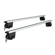 Universal Car Roof Rack Cross Bars Aluminium Adjustable 111cm Silver Upgraded - Outbackers