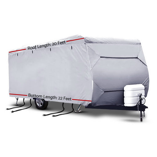 Weisshorn 20-22ft Caravan Cover Campervan 4 Layer UV Water Resistant - Outbackers
