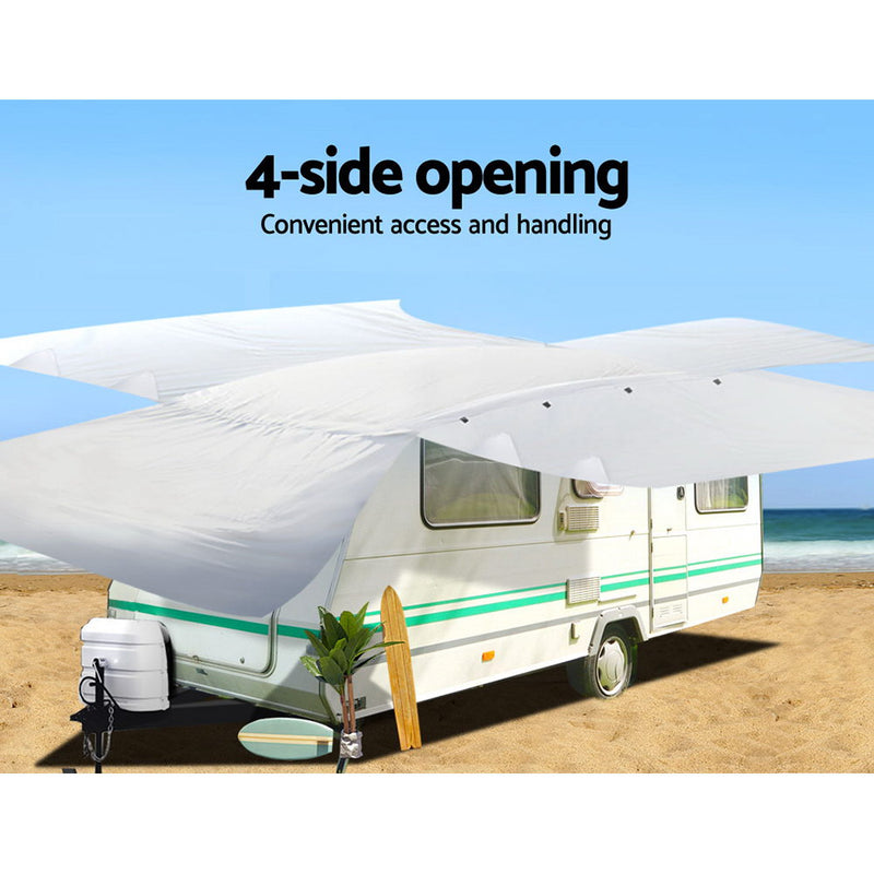 Weisshorn 16-18ft Caravan Cover Campervan 4 Layer UV Water Resistant - Outbackers