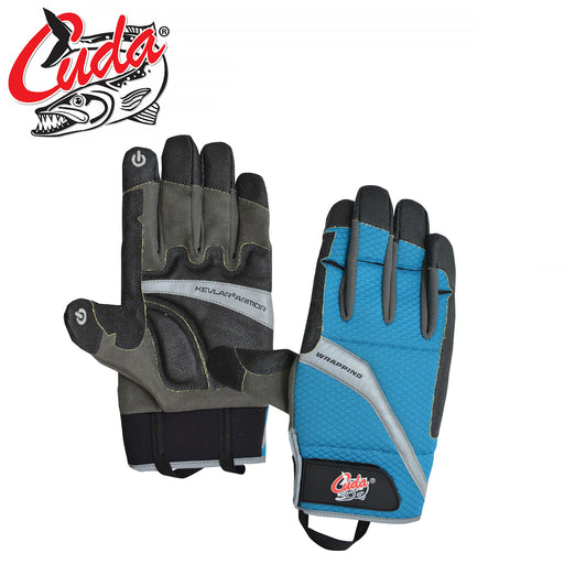 Cuda Kevlar Armor Wire Wrapping Gloves - LG - Outbackers