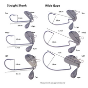 Dekoi Blade Jig Head, Wide Gape, Size Large, 3 pack - Outbackers