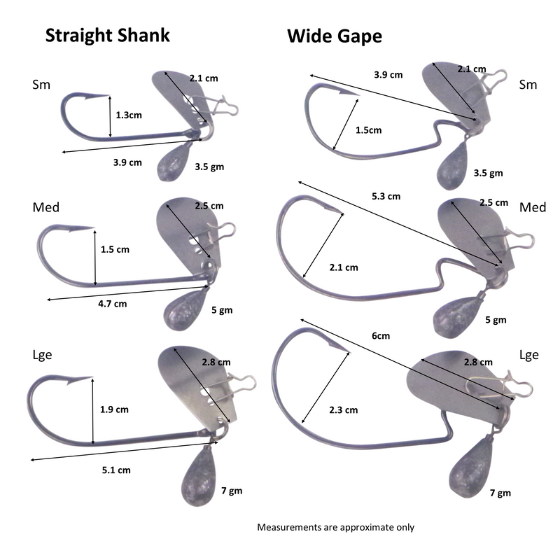 Dekoi Blade Jig Head, Wide Gape, Size Small, 3 pack - Outbackers