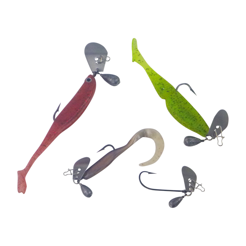 Dekoi Blade Jig Head, Straight Shank, Size Medium, 3 pack - Outbackers