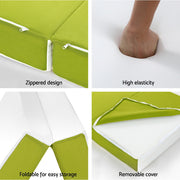 Giselle Bedding Foldable Mattress Folding Bed Mat Camping Trifold Single Green - Outbackers