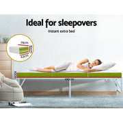 Giselle Bedding Foldable Mattress Folding Bed Mat Camping Trifold Single Green - Outbackers