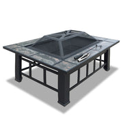 Fire Pit BBQ Grill Table Outdoor Garden Patio Camping Wood Charcoal Fireplace - Outbackers