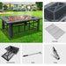 Fire Pit BBQ Grill Table Outdoor Garden Patio Camping Wood Charcoal Fireplace - Outbackers