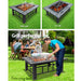 Fire Pit BBQ Grill Table Outdoor Garden Patio Camping Wood Charcoal Fireplace - Outbackers