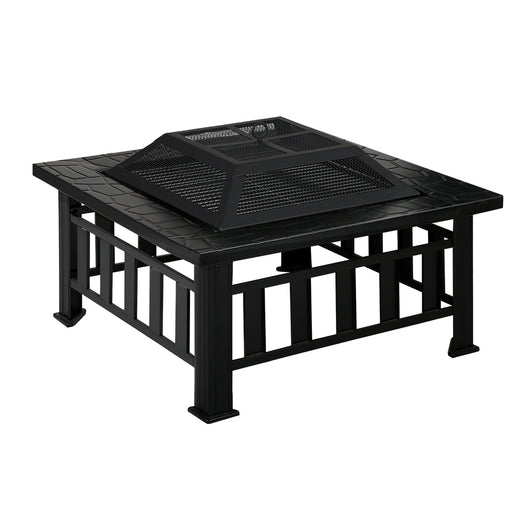 Fire Pit BBQ Table Grill Outdoor Garden Wood Burning Fireplace Stove - Outbackers