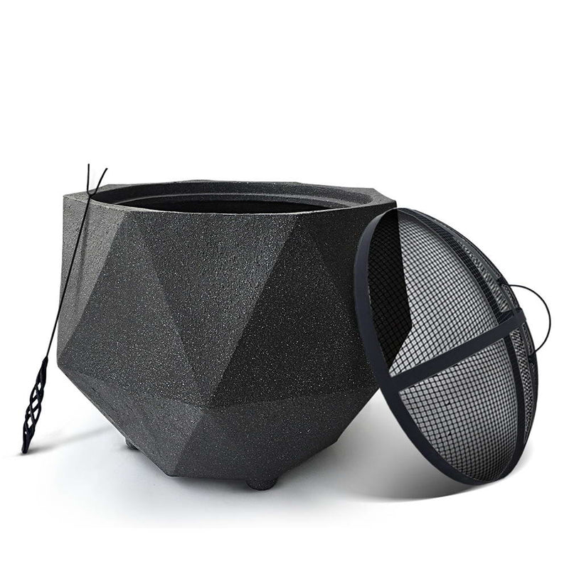 Grillz Outdoor Portable Fire Pit Bowl Wood Burning Patio Oven Heater Fireplace - Outbackers