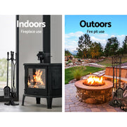 Grillz Fireplace Tool Set Fire Place Tools Poker Brush Shovel Stand Tongs - Outbackers
