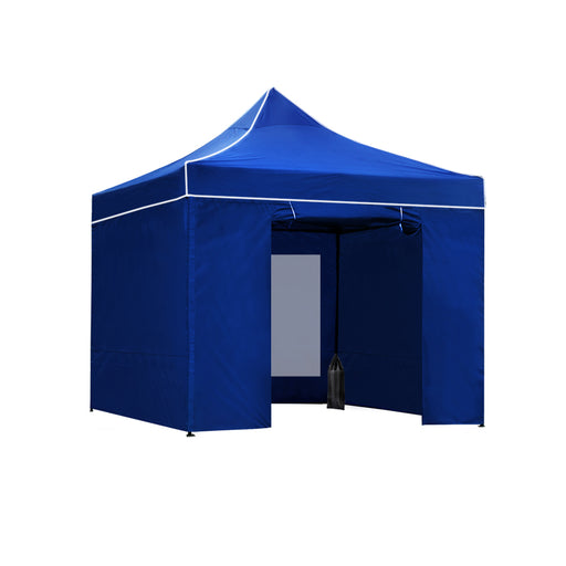 Instahut Gazebo Pop Up Marquee 3x3 Folding Wedding Tent Gazebos Shade Blue - Outbackers