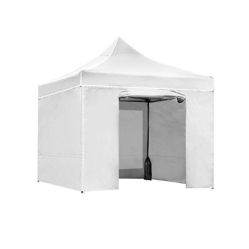 Instahut Gazebo Pop Up Marquee 3x3 Folding Wedding Tent Gazebos Shade White - Outbackers