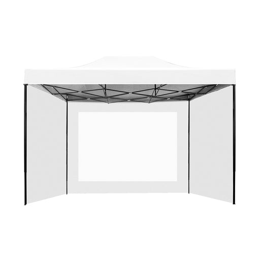 Instahut Gazebo Pop Up Marquee 3x4.5 Folding Wedding Tent Gazebos Shade White - Outbackers