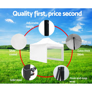 Instahut Gazebo Pop Up Marquee 3x4.5 Folding Wedding Tent Gazebos Shade White - Outbackers