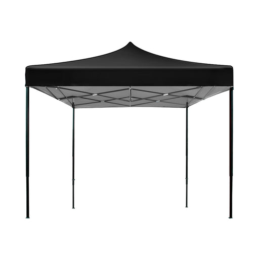 Instahut Gazebo Pop Up Marquee 3x3 Outdoor Tent Folding Wedding Gazebos Black - Outbackers