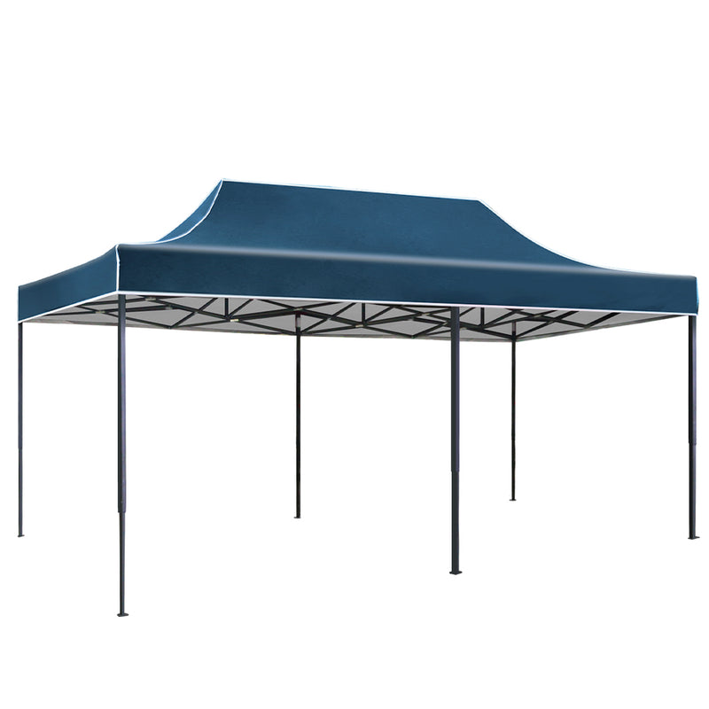 Instahut Gazebo Pop Up Marquee 3x6 Outdoor Tent Folding Wedding Gazebos Navy - Outbackers