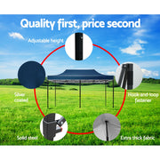 Instahut Gazebo Pop Up Marquee 3x6 Outdoor Tent Folding Wedding Gazebos Navy - Outbackers
