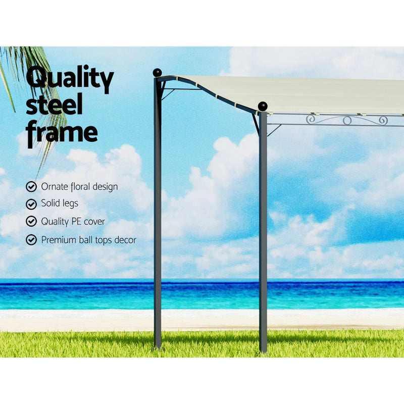 Instahut Gazebo 3m Party Marquee Outdoor Event Wedding Tent Iron Art Canopy - Outbackers