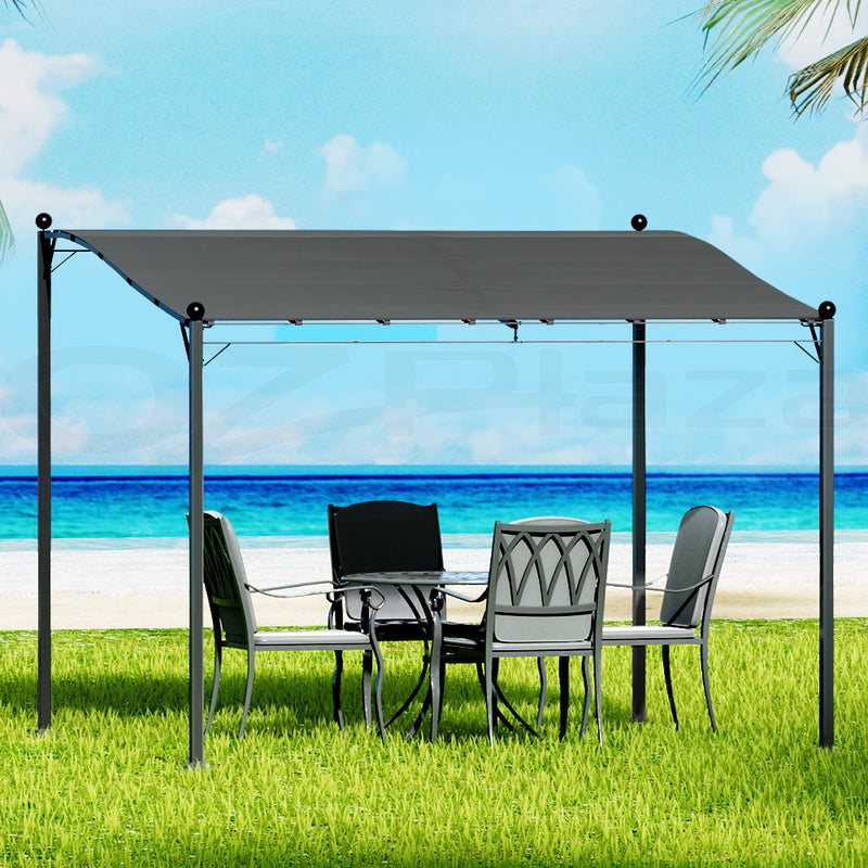 Instahut Gazebo 3m Party Marquee Outdoor Wedding Tent Iron Art Canopy Patio - Outbackers