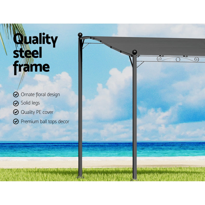 Instahut Gazebo 3m Party Marquee Outdoor Wedding Tent Iron Art Canopy Patio - Outbackers