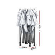Instahut Gazebo Pop Up Marquee 3x4.5 Outdoor Wedding Gazebos Base Pod Kit White - Outbackers