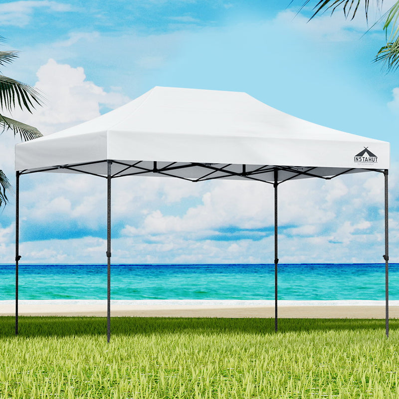 Instahut Gazebo Pop Up Marquee 3x4.5 Outdoor Wedding Gazebos Base Pod Kit White - Outbackers