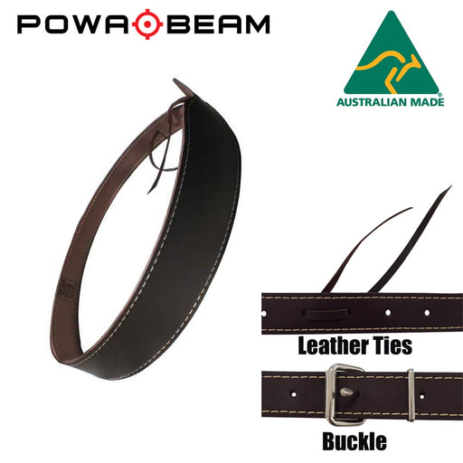 Powa Beam Plain Leather Rifle Sling with Full Length Stitching - Outbackers