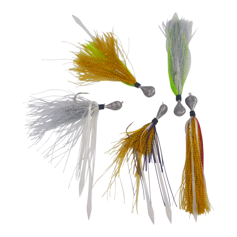 Artizan Flashtail Jigs, 28gm, Silver Lime, 2 pack - Outbackers