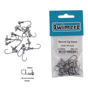 Swimerz Round Jig Head, 1/16 oz #4 Hook, 15 pack - Outbackers