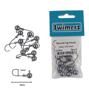 Swimerz Round Jig Head, 1/4 oz #1 Hook, 9 pack - Outbackers