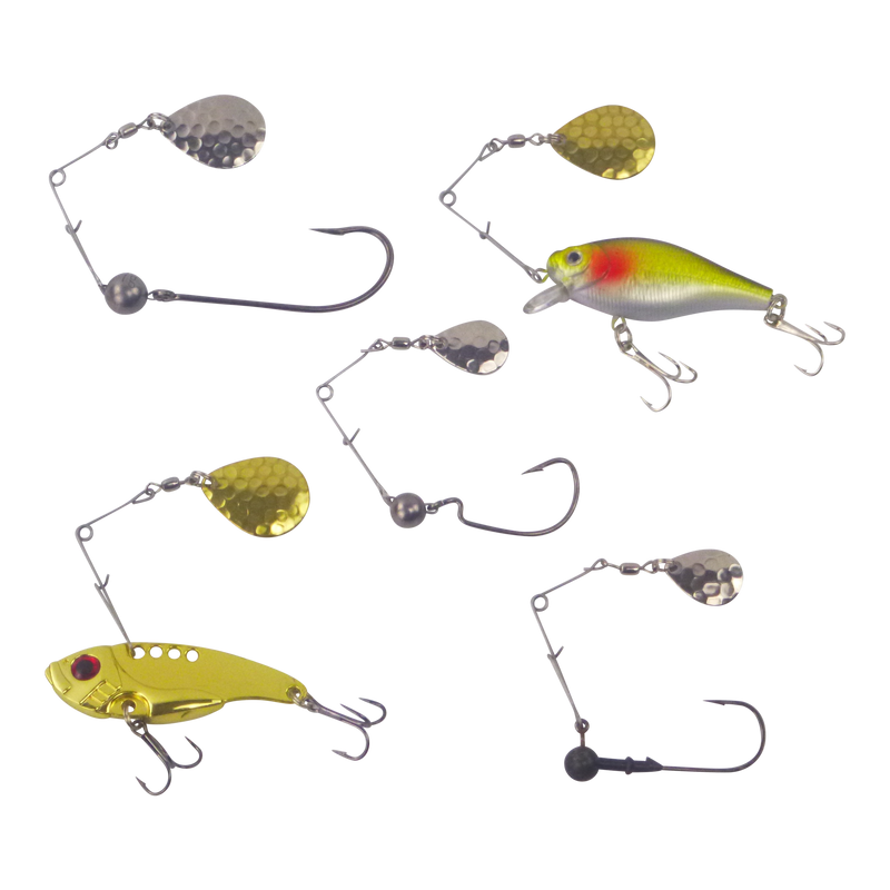 Swimerz Jig Spinner, Medium, Hammered Nickel, 5 Pack - Outbackers