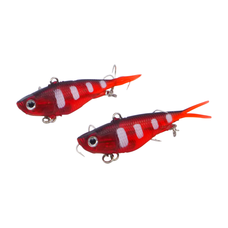 Swimerz 95mm Soft Vibe, Opaque Red, 2 pack - Outbackers