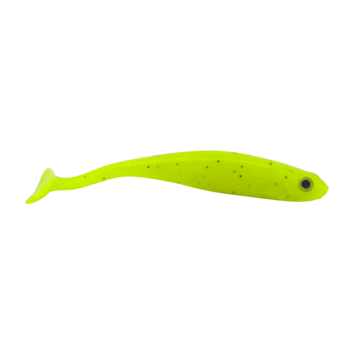 Swimerz Soft Shad 100mm Paddle Tail lure, Chartruese, 6 pack - Outbackers