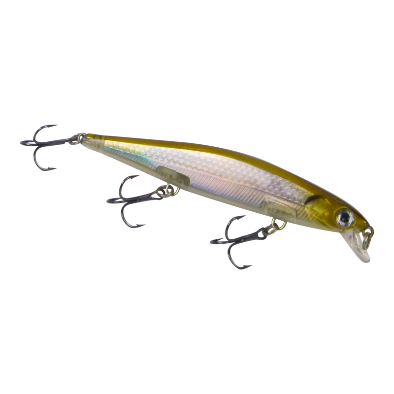 Finesse 'Chudan' 110mm Sinking/Diving Minnow, Silver Gold - Outbackers