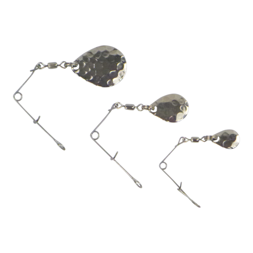 Swimerz Jig Spinner, Large, Hammered Nickel, 5 Pack - Outbackers