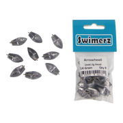 Swimerz 14gm Arrowhead Jig Head, 1/2oz, Lead, Qty 10 - Outbackers