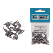 Swimerz 5gm Teardrop Sinker, Lead, 20 pack - Outbackers