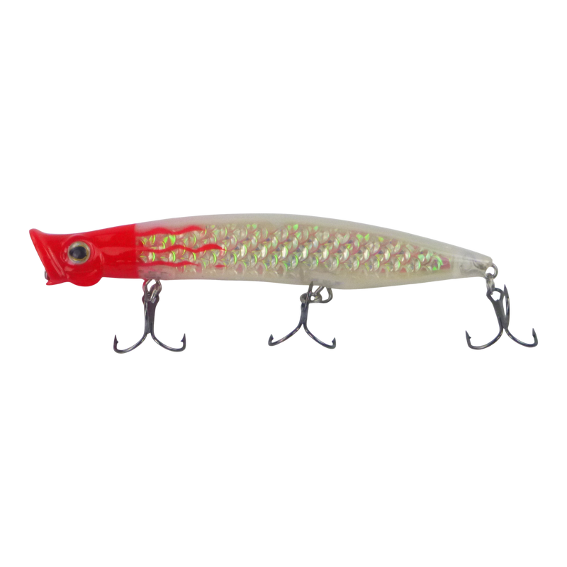 Toppu Mizzu Cupface Popper, 110mm, Silver Red Hex - Outbackers