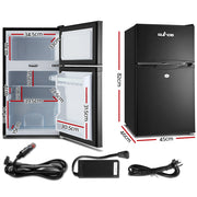 Glacio 90L Portable Fridge Bar Freezer Cooler Upright 12V/24V/240V Caravan Car - Outbackers