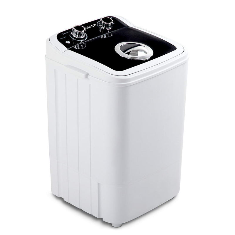Devanti 4.6KG Mini Portable Washing Machine - Black - Outbackers
