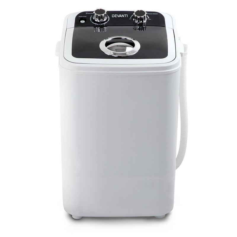 Devanti 4.6KG Mini Portable Washing Machine - Black - Outbackers