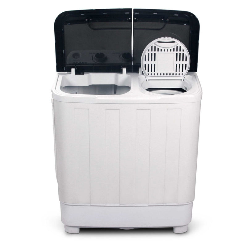 Devanti 5KG Mini Portable Washing Machine - White - Outbackers