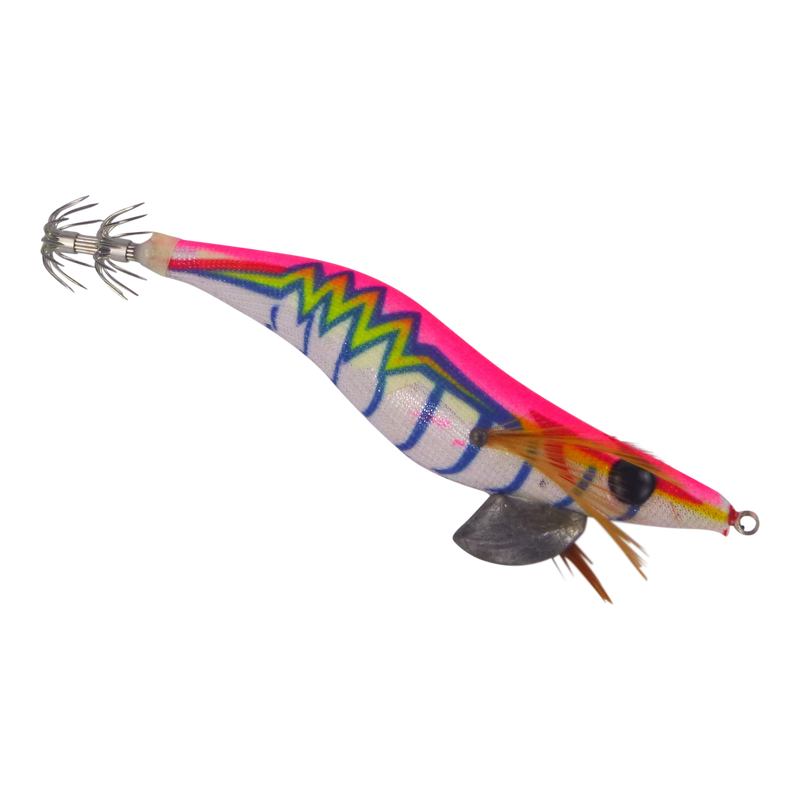Finesse Rumoika Squid Jig, Pink Neon, size 3.5, 2 pack - Outbackers
