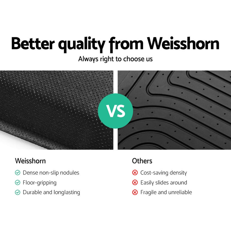 Weisshorn Car Floor Mats Rubber Fits Ford Ranger PX PX2 PX3 Dual Cab 2011-2022 3D - Outbackers