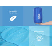 Weisshorn Sleeping Bag Bags Kids 172cm Camping Hiking Thermal Blue - Outbackers