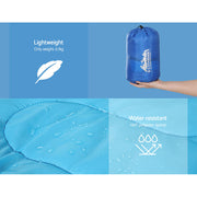 Weisshorn Sleeping Bag 136cm Kids Camping Hiking Winter Blue - Outbackers