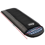 Weisshorn Sleeping Bag Camping Hiking Tent Winter Thermal Comfort 0 Degree Black - Outbackers